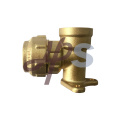 brass compression fittings for PE pipe wall plate elbow